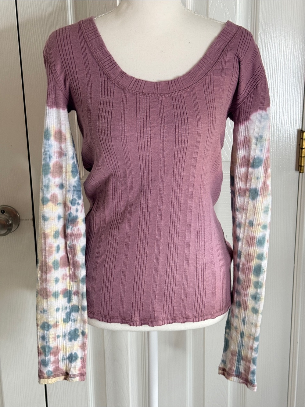 Free People We The Free Big Sur Tie Dye Thermal Top Medium Like New